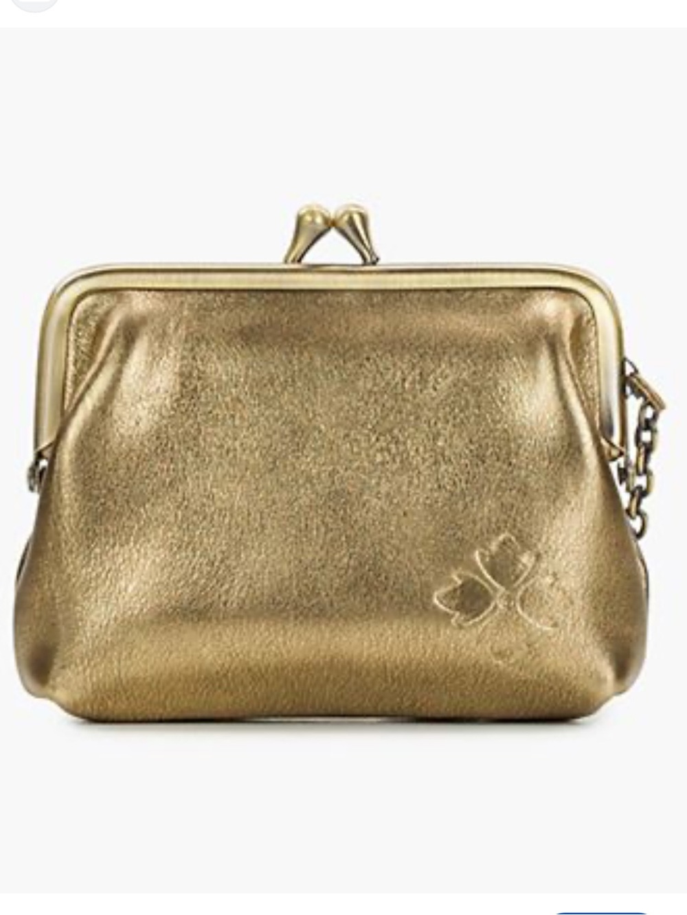 Patricia Nash Red gold leather Lock Coin Case NWT